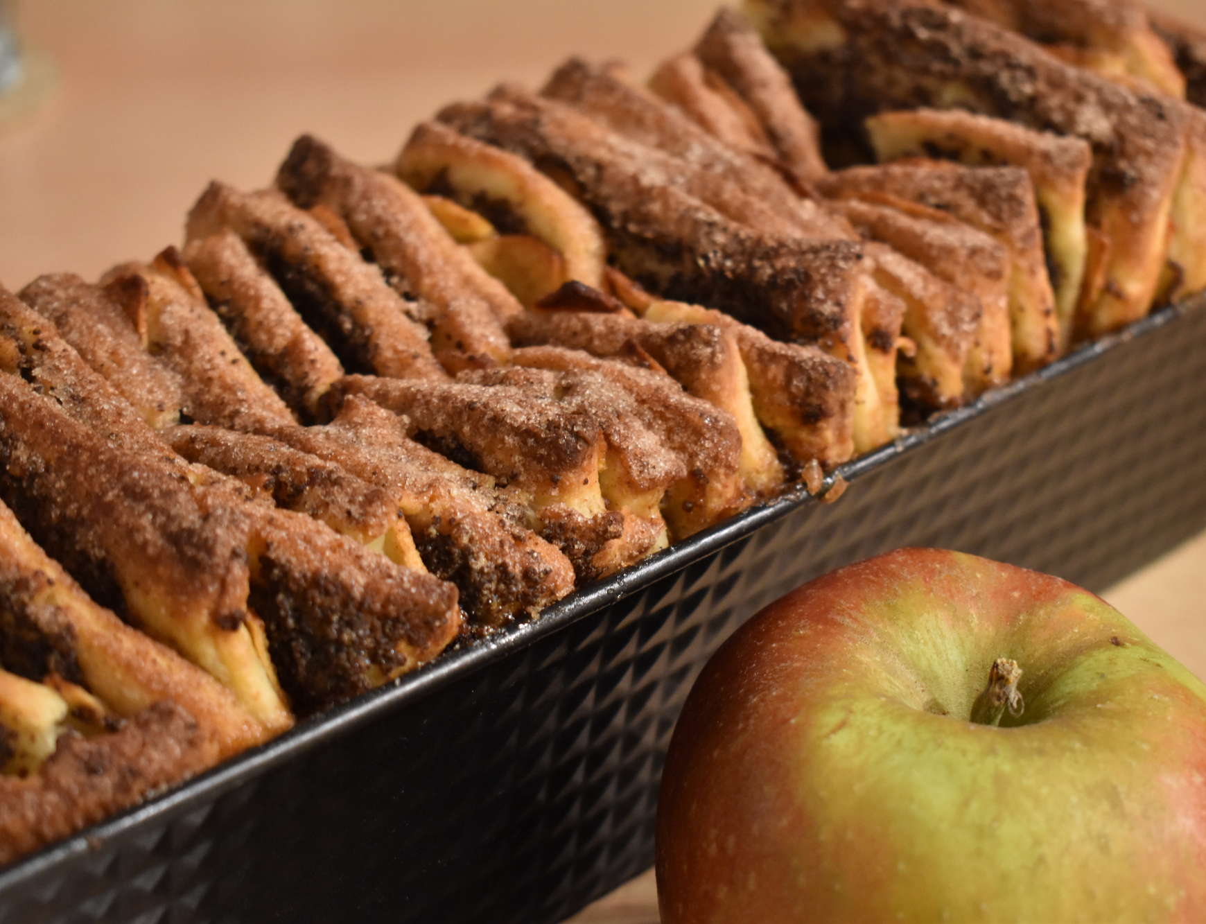 Apfel-Mohn-Zupfkuchen