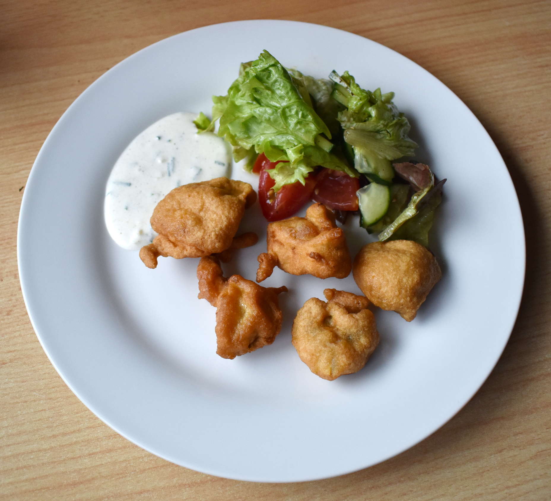 Champignons im Bierteig