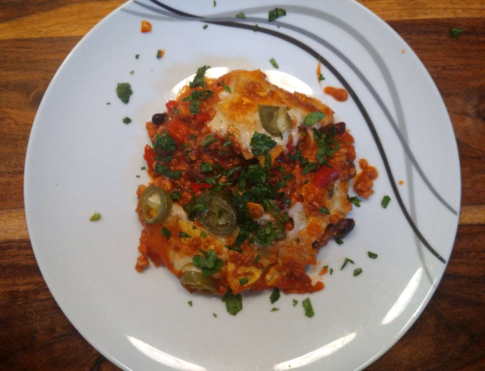 Überbackenes Chili con Carne