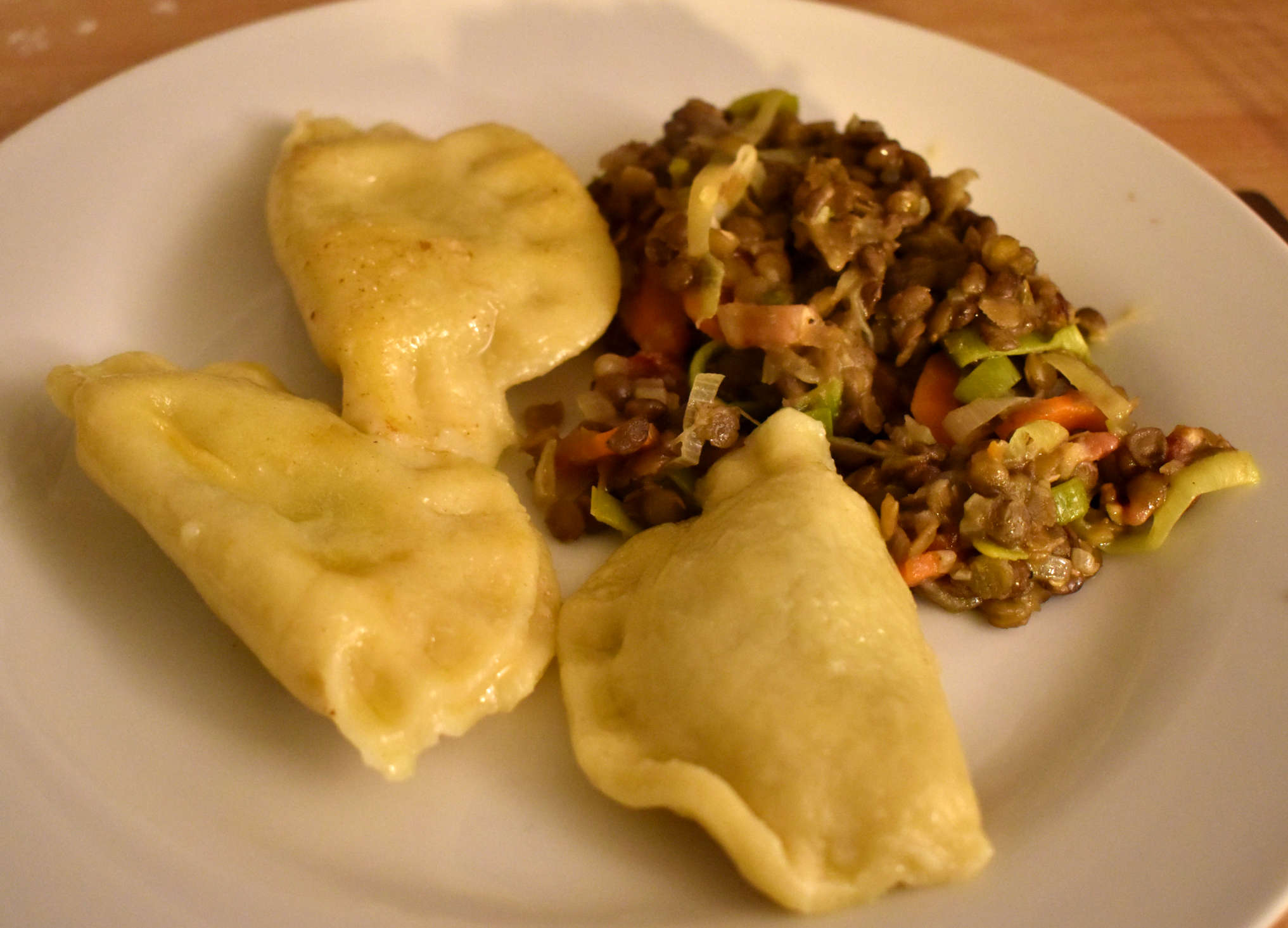 Ravioli mit Pilz-Lauch-Füllung